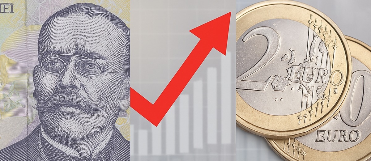 Leul crește puternic, în raport cu moneda europeană. Cursul Valutar anunțat de Banca Centrală
